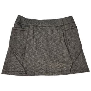 ATHLETA Excursion Skort Women's 1X Gray Pockets Knit Pull On Stretch‎ Skirt